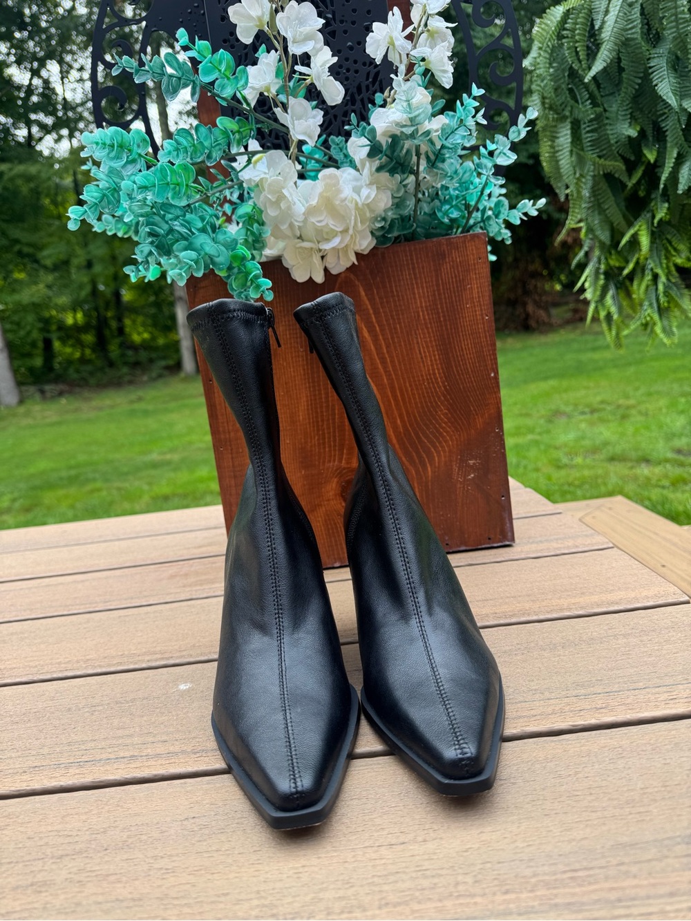 Steve Madden Briane Black Pointed-Toe Ankle Boots
